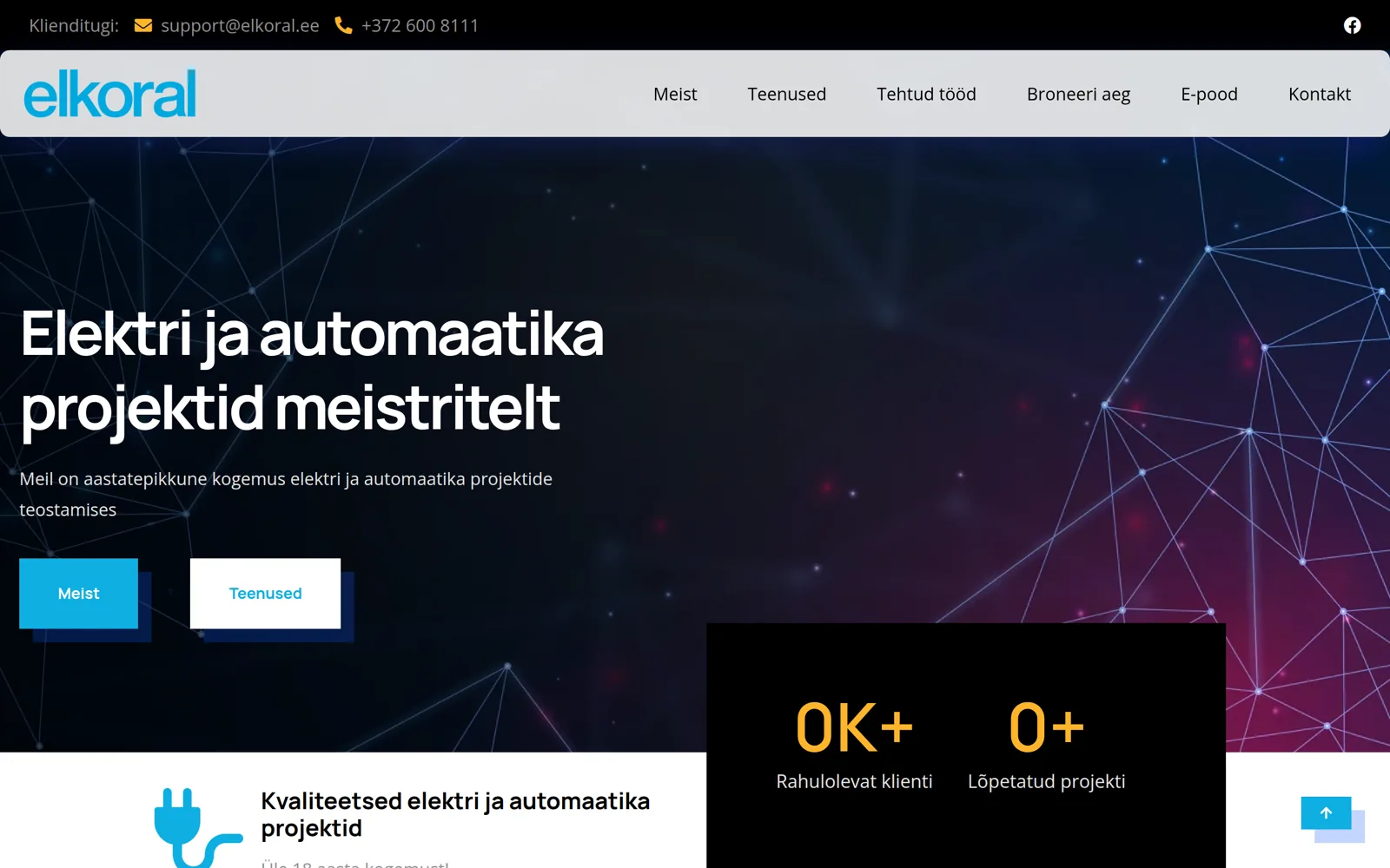 Elkoral — Elektri- ja automaatikatööde koduleht