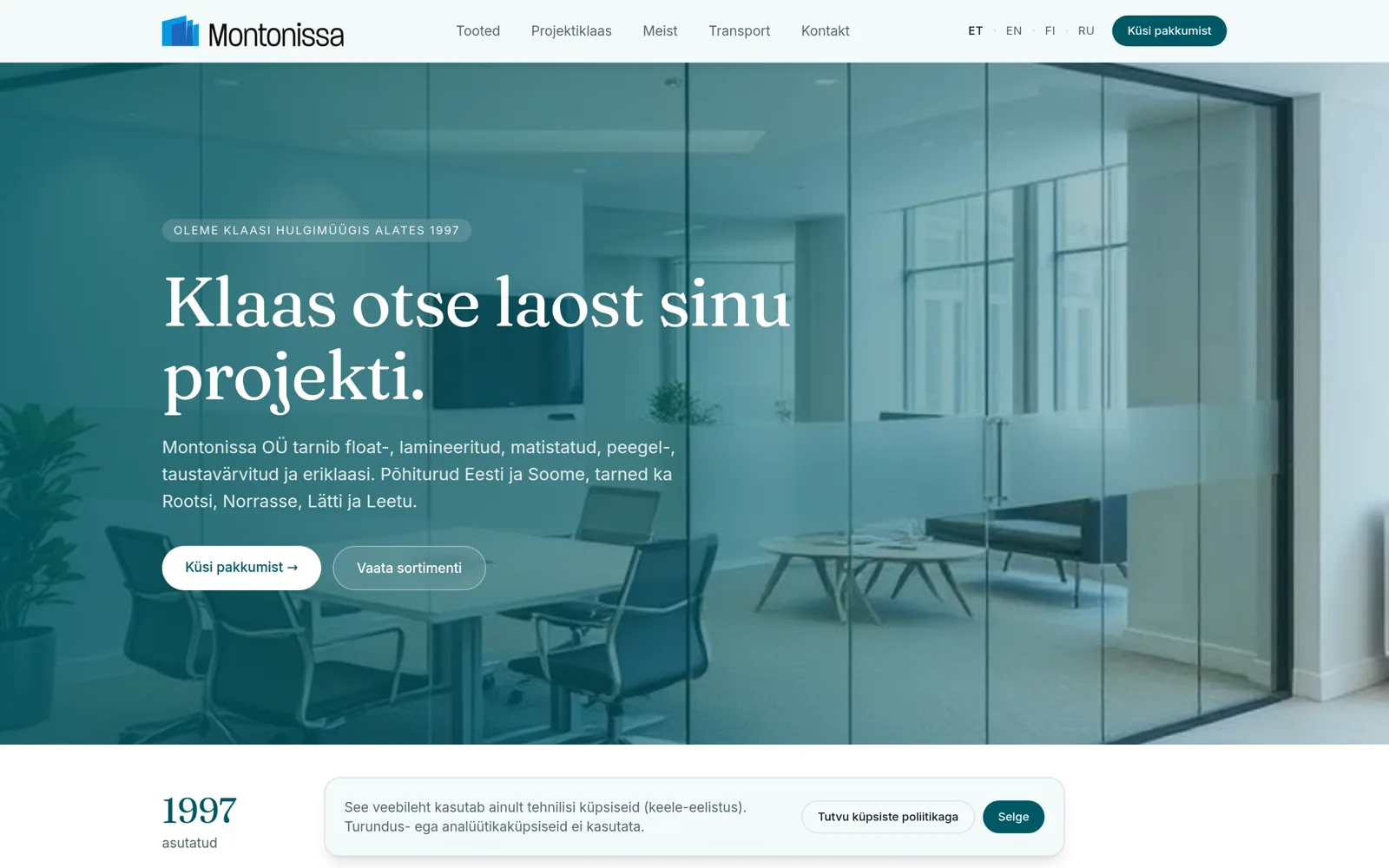 Montonissa — Klaasi hulgimüügi koduleht